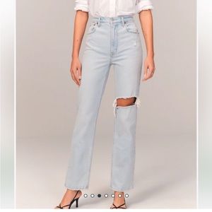 Abercrombie Curve Love ultra high rise 90s straight jean
